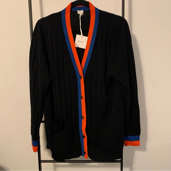 Kule The Sinclair Cashmere Button Cardigan in Black New with tags - Picture 6 of 13